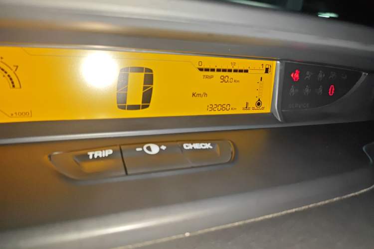 Used Citroen C-Quatre 2013 Sedan 1.6L Automatic Prestige Model Odometer Close Up