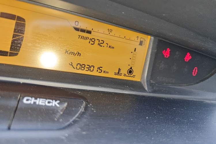 Used Citroen C-Quatre 2013 Sedan 1.6L Automatic Prestige Model Odometer Close Up
