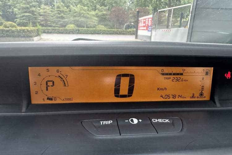 Used Citroen C-Quatre 2013 Sedan 1.6L Automatic Prestige Model Odometer Close Up