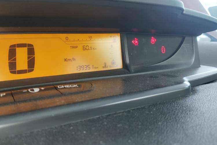 Used Citroen C-Quatre 2013 Sedan 1.6L Automatic Prestige Model Odometer Close Up