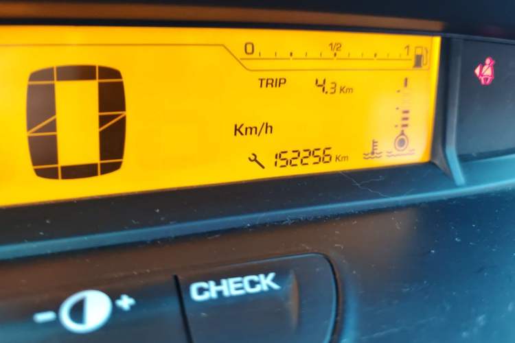 Used Citroen C-Quatre 2013 Sedan 2.0L Automatic Joyful Model Odometer Close Up