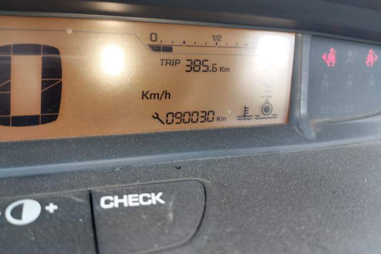 Used Citroen C-Quatre 2013 Sedan 1.6L Automatic Prestige Model Odometer Close Up