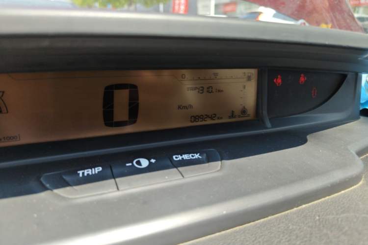 Used Citroen C-Quatre 2013 Sedan 1.6L Automatic Prestige Model Odometer Close Up