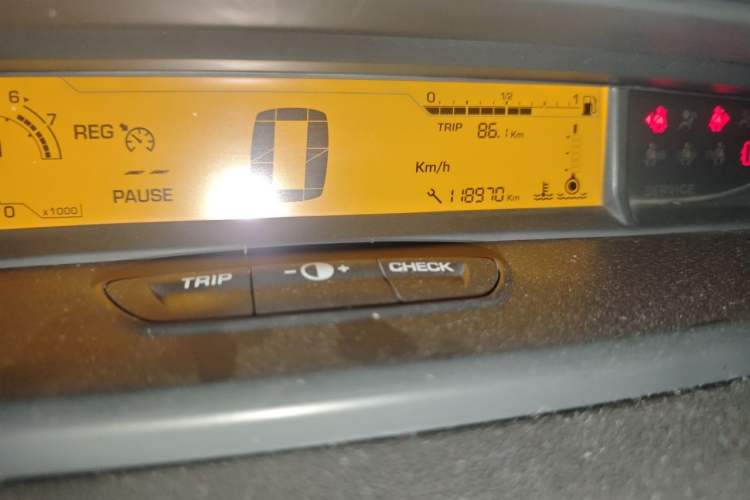 Used Citroen C-Quatre 2013 Sedan 1.6L Automatic Enjoyment Model Odometer Close Up
