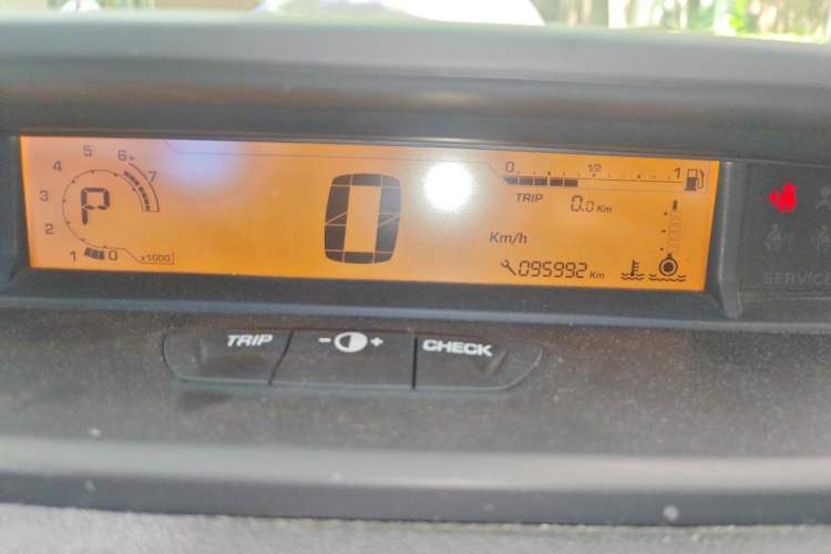 Used Citroen C-Quatre 2013 Sedan 1.6L Automatic Prestige Model Odometer Close Up