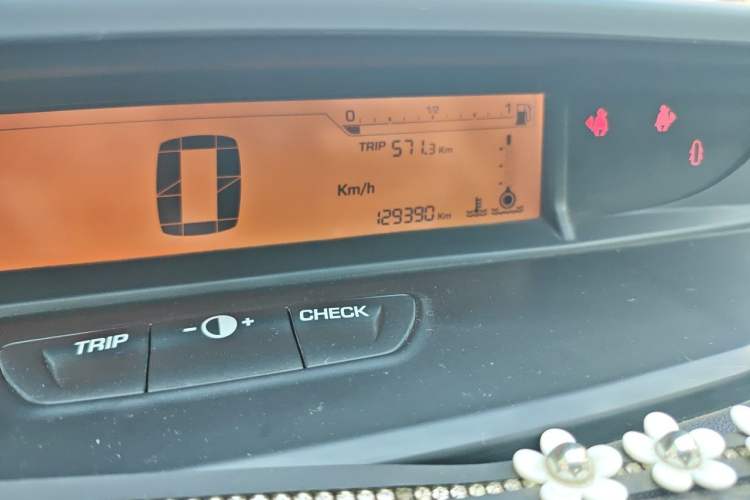 Used Citroen C-Quatre 2013 Sedan 1.6L Manual - Prestige Model Odometer Close Up