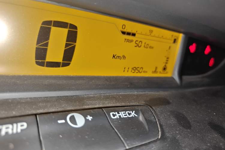 Used Citroen C-Quatre 2013 Sedan 1.6L Manual - Prestige Model Odometer Close Up