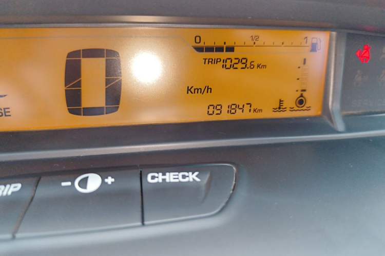 Used Citroen C-Quatre 2013 Sedan 1.6L Manual - Prestige Model Odometer Close Up