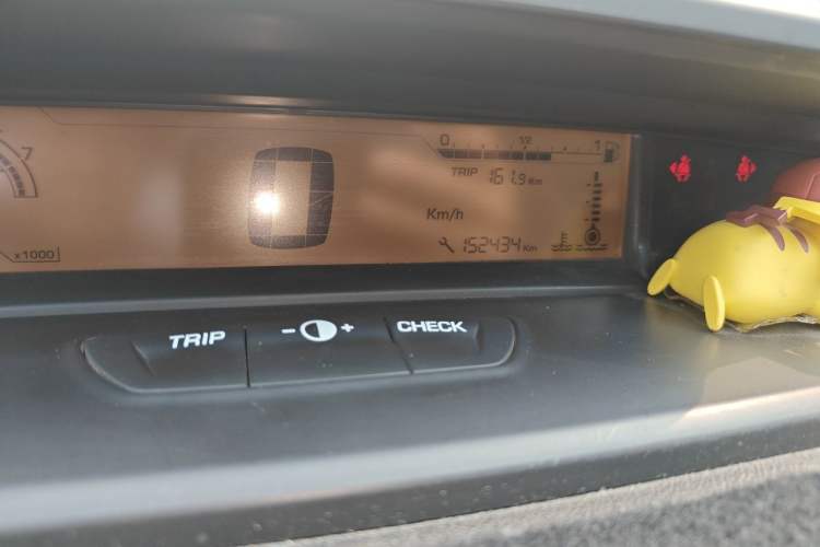Used Citroen C-Quatre 2013 Sedan 1.6L Automatic Prestige Model Odometer Close Up