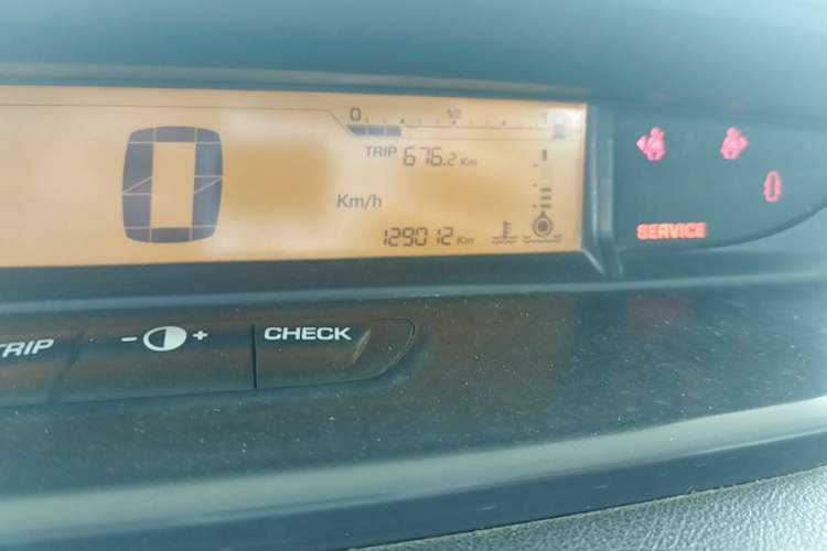 Used Citroen C-Quatre 2013 Sedan 1.6L Automatic Prestige Model Odometer Close Up