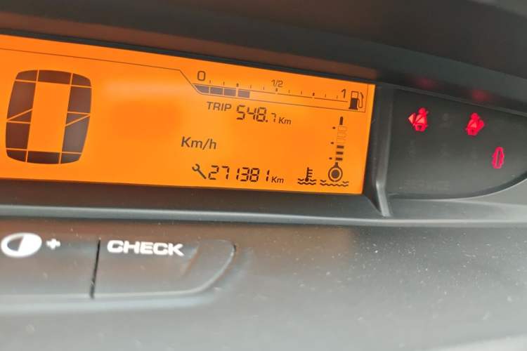 Used Citroen C-Quatre 2013 Sedan 1.6L Automatic Prestige Model Odometer Close Up