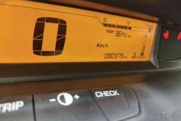 Used Citroen C-Quatre 2013 Sedan 1.6L Automatic Prestige Model Odometer Close Up