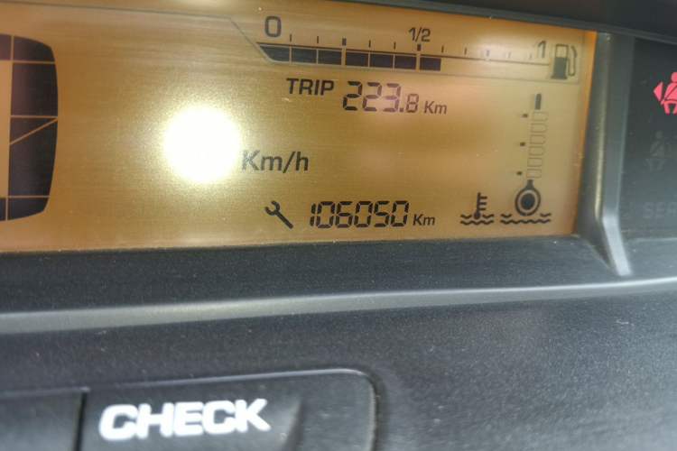 Used Citroen C-Quatre 2013 Sedan 1.6L Automatic Prestige Model Odometer Close Up