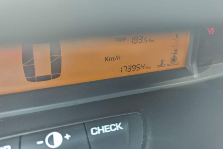 Used Citroen C-Quatre 2013 Sedan 1.6L Automatic Prestige Model Odometer Close Up