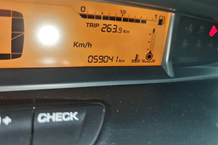 Used Citroen C-Quatre 2013 Sedan 1.6L Manual - Prestige Model Odometer Close Up