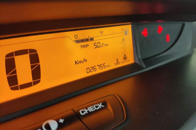 Used Citroen C-Quatre 2013 Sedan 1.6L Manual - Prestige Model Odometer Close Up