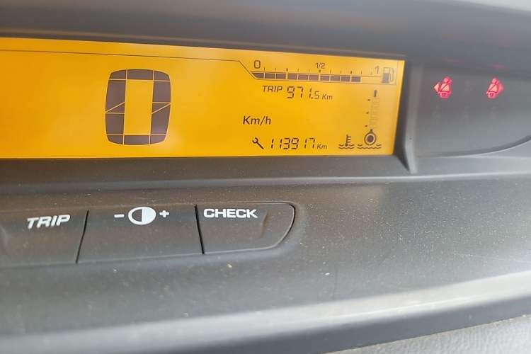 Used Citroen C-Quatre 2013 Sedan 1.6L Automatic Enjoyment Model Odometer Close Up