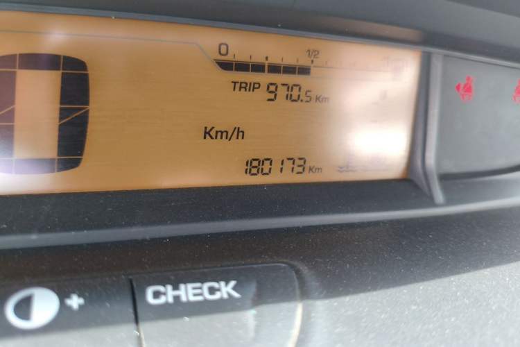 Used Citroen C-Quatre 2013 Sedan 1.6L Automatic Prestige Model Odometer Close Up