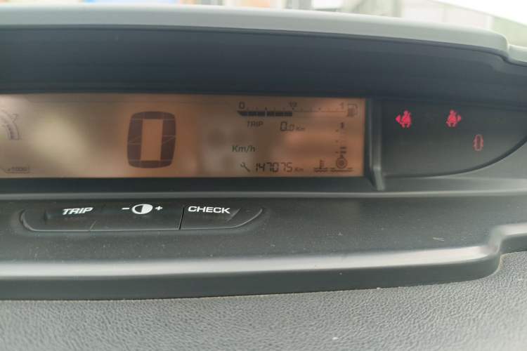 Used Citroen C-Quatre 2013 Sedan 1.6L Manual Enjoyment Model Odometer Close Up