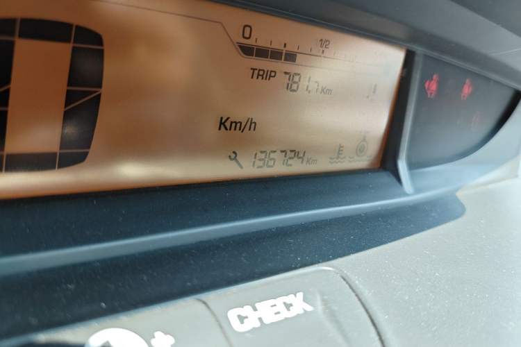 Used Citroen C-Quatre 2013 Sedan 1.6L Manual - Prestige Model Odometer Close Up