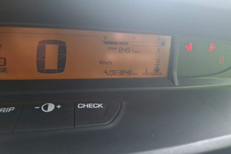 Used Citroen C-Quatre 2013 Sedan 1.6L Automatic Enjoyment Model Odometer Close Up