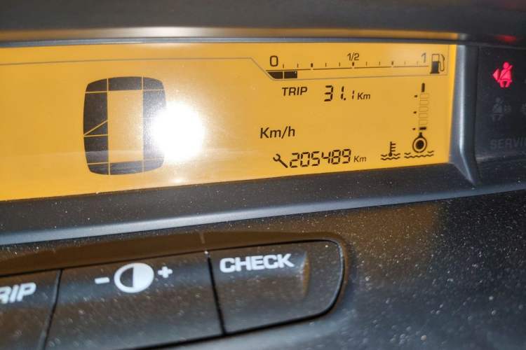 Used Citroen C-Quatre 2013 Sedan 1.6L Automatic Enjoyment Model Odometer Close Up