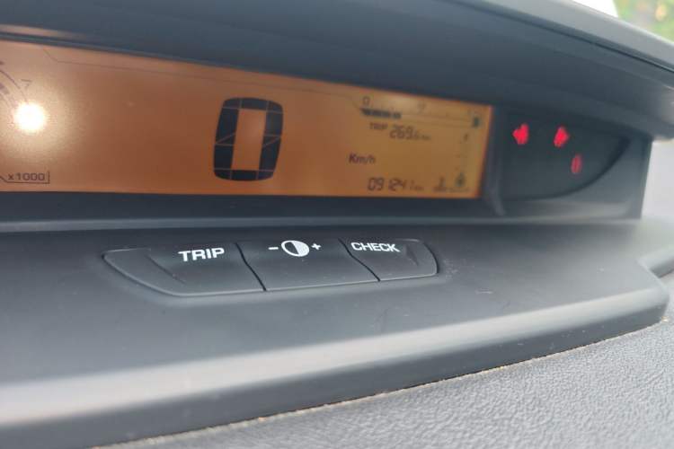Used Citroen C-Quatre 2013 Sedan 1.6L Automatic Prestige Model Odometer Close Up