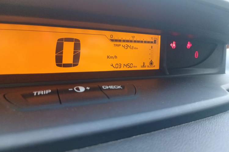 Used Citroen C-Quatre 2013 Sedan 1.6L Manual - Prestige Model Odometer Close Up