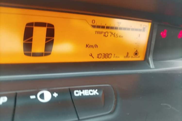 Used Citroen C-Quatre 2013 Sedan 1.6L Automatic Prestige Model Odometer Close Up