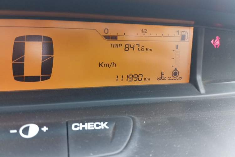 Used Citroen C-Quatre 2013 Sedan 1.6L Manual - Prestige Model Odometer Close Up