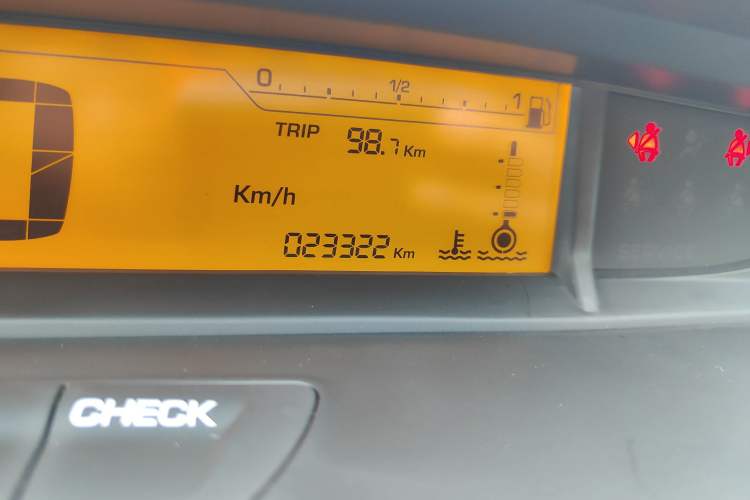 Used Citroen C-Quatre 2013 Sedan 1.6L Automatic Prestige Model Odometer Close Up
