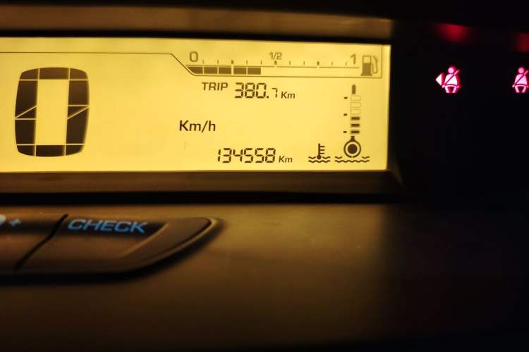 Used Citroen C-Quatre 2013 Sedan 1.6L Automatic Prestige Model Odometer Close Up