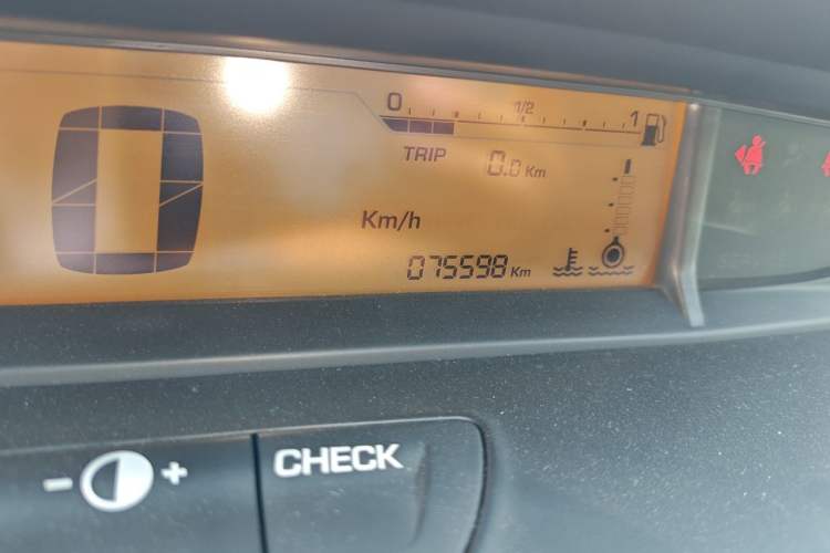 Used Citroen C-Quatre 2013 Sedan 1.6L Manual - Prestige Model Odometer Close Up
