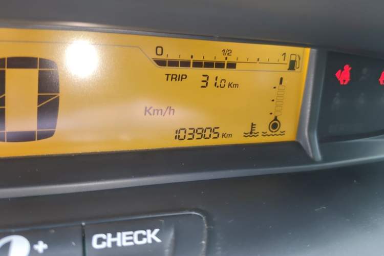 Used Citroen C-Quatre 2013 Sedan 1.6L Automatic Prestige Model Odometer Close Up
