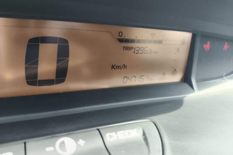 Used Citroen C-Quatre 2013 Sedan 1.6L Automatic Enjoyment Model Odometer Close Up