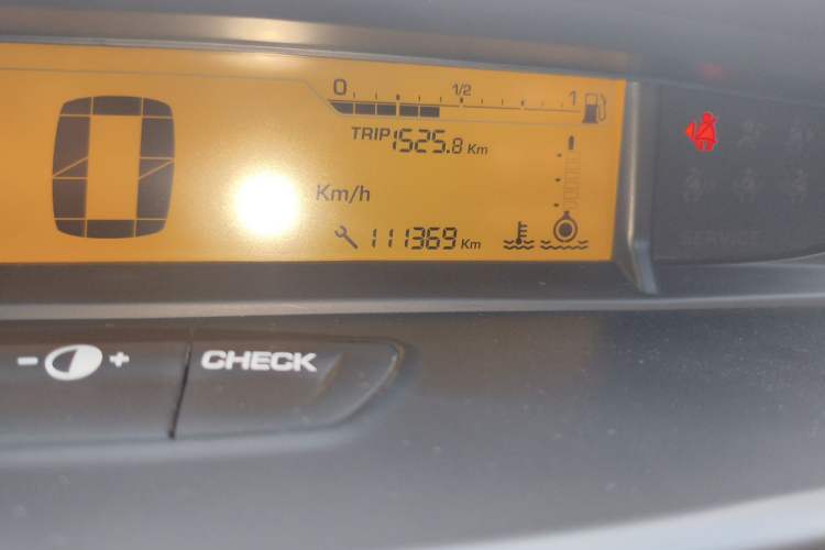 Used Citroen C-Quatre 2013 Sedan 1.6L Automatic Prestige Model Odometer Close Up