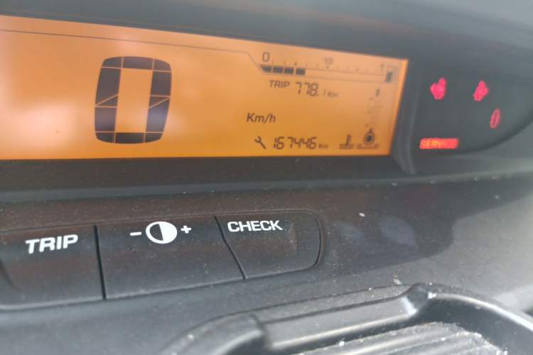 Used Citroen C-Quatre 2013 Sedan 1.6L Automatic Prestige Model Odometer Close Up