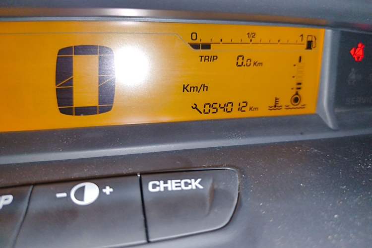 Used Citroen C-Quatre 2013 Sedan 1.6L Automatic Prestige Model Odometer Close Up