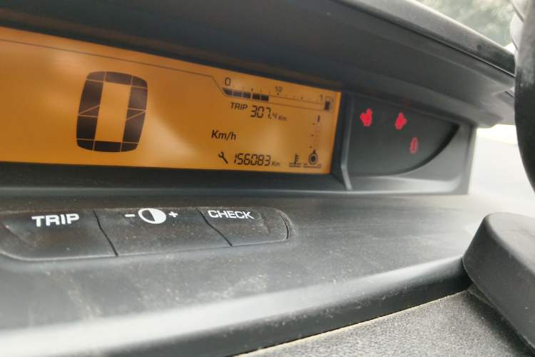 Used Citroen C-Quatre 2013 Sedan 1.6L Automatic Prestige Model Odometer Close Up