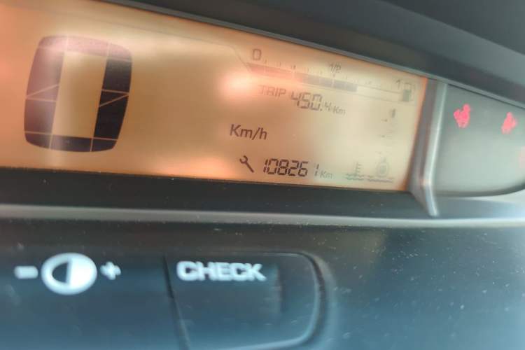 Used Citroen C-Quatre 2013 Sedan 1.6L Automatic Prestige Model Odometer Close Up