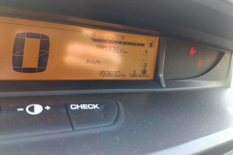 Used Citroen C-Quatre 2013 Sedan 1.6L Manual - Prestige Model Odometer Close Up