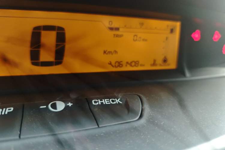 Used Citroen C-Quatre 2013 Sedan 1.6L Manual - Prestige Model Odometer Close Up