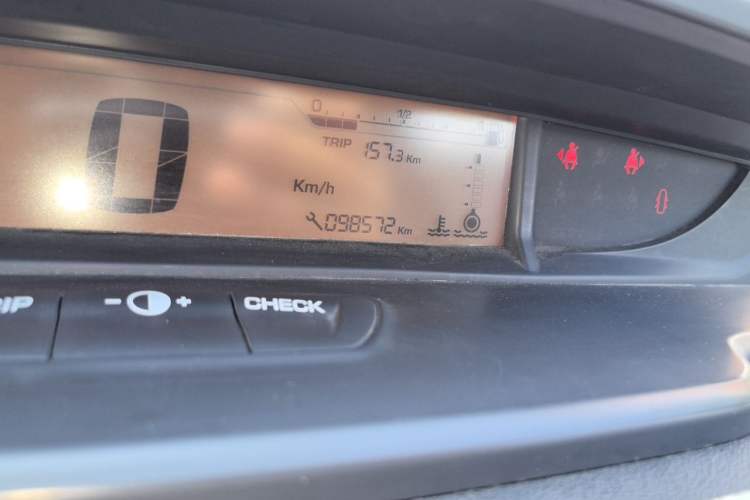 Used Citroen C-Quatre 2013 Sedan 1.6L Automatic Prestige Model Odometer Close Up