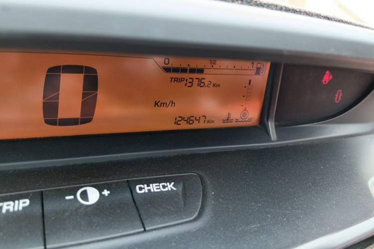 Used Citroen C-Quatre 2013 Sedan 1.6L Manual - Prestige Model Odometer Close Up