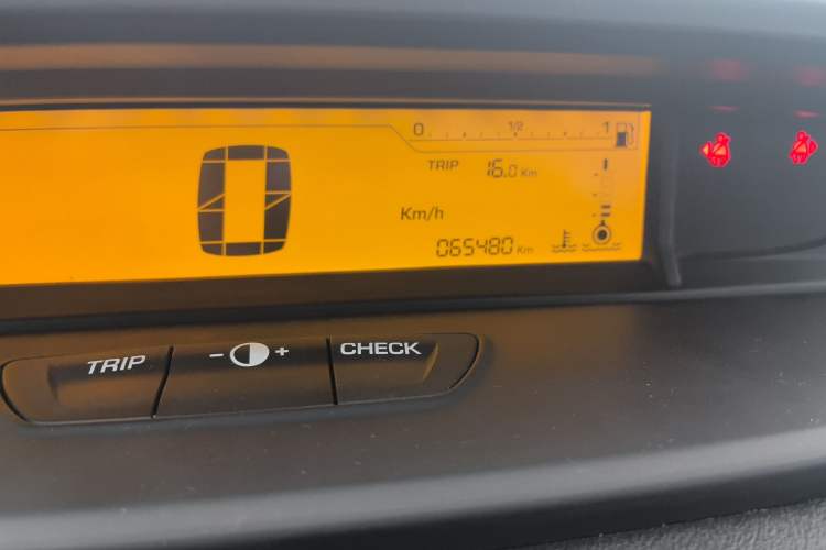 Used Citroen C-Quatre 2013 Sedan 1.6L Automatic Prestige Model Odometer Close Up