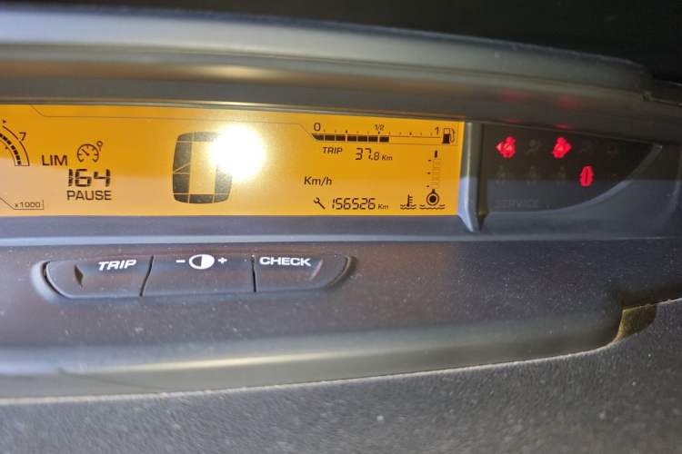 Used Citroen C-Quatre 2013 Sedan 1.6L Automatic Prestige Model Odometer Close Up
