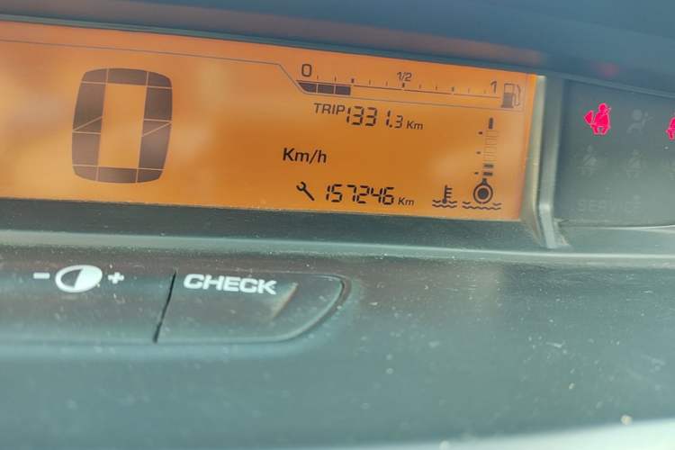 Used Citroen C-Quatre 2013 Sedan 1.6L Automatic Prestige Model Odometer Close Up