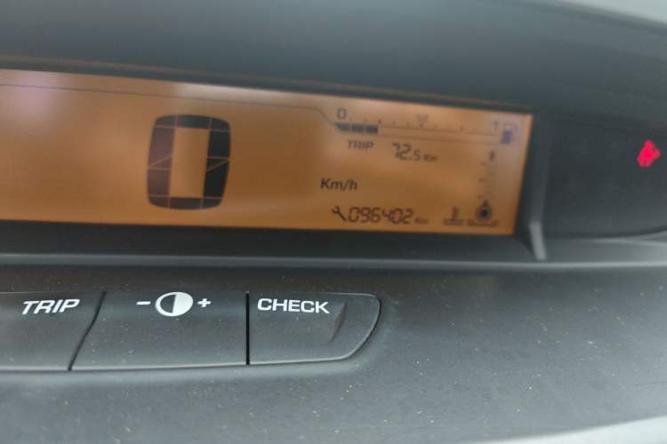 Used Citroen C-Quatre 2013 Sedan 1.6L Automatic Prestige Model Odometer Close Up