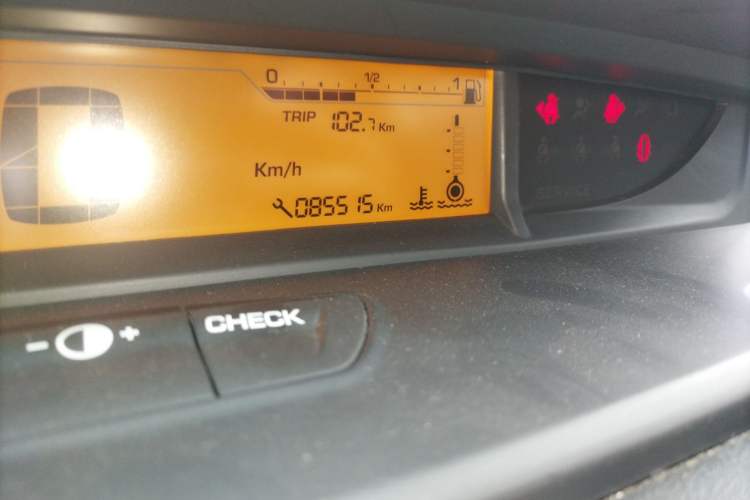 Used Citroen C-Quatre 2013 Sedan 1.6L Automatic Prestige Model Odometer Close Up