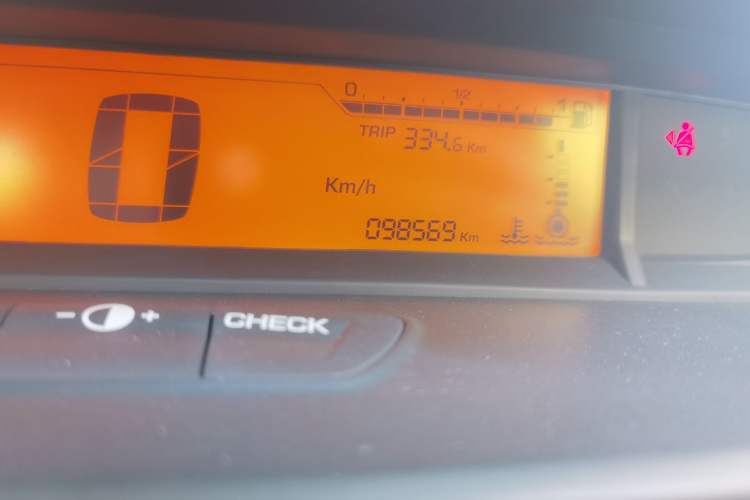Used Citroen C-Quatre 2014 VTS Version 1.6L Manual - Premium Model Odometer Close Up